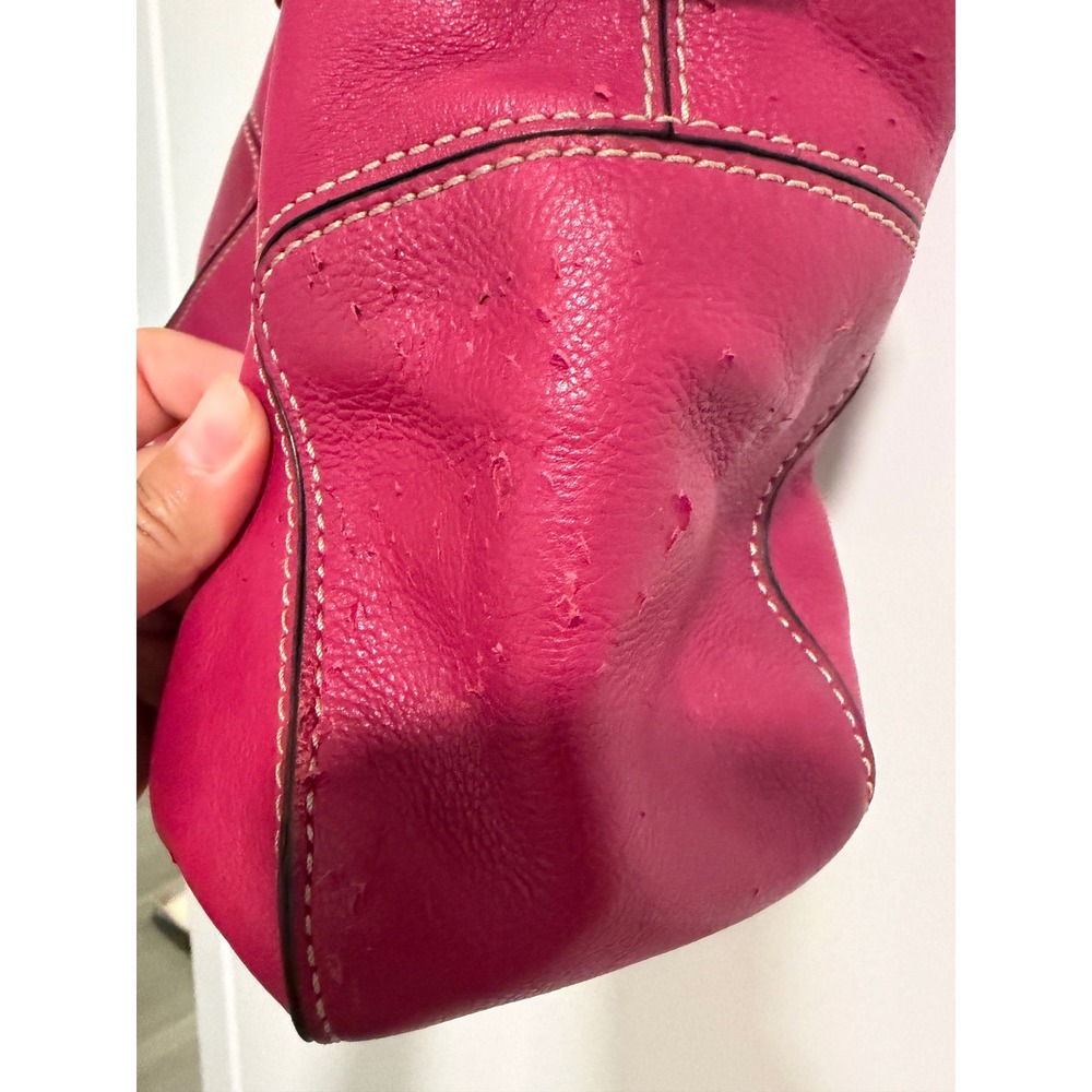 Michael Kors Vintage Y2K Magenta Pink Leather Hobo Shoulder Bag - Picture 5 of 8